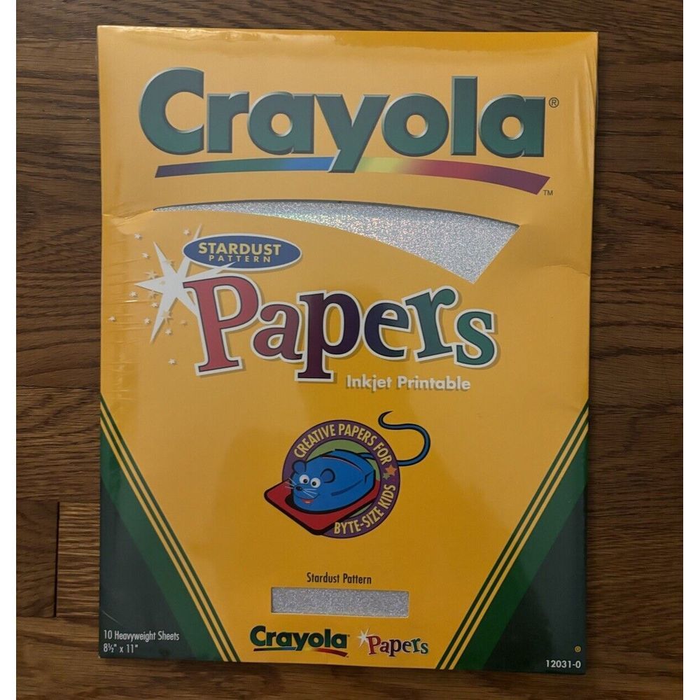NEW VTG Crayola Papers Stardust Pattern Inkjet Printable Glitter Printer Paper